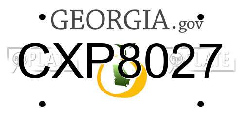 CXP8027 Georgia License Plate