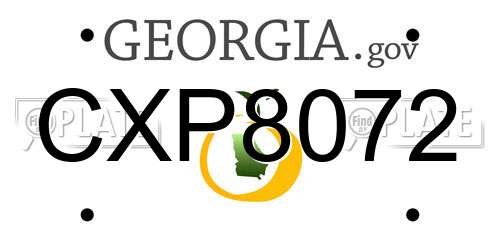 CXP8072 Georgia License Plate