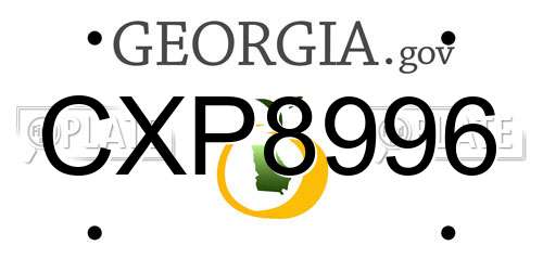 CXP8996 Georgia License Plate