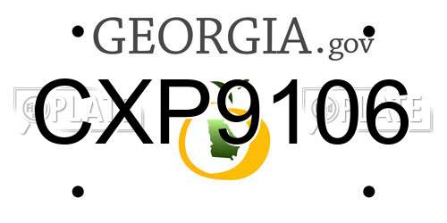 CXP9106 Georgia License Plate