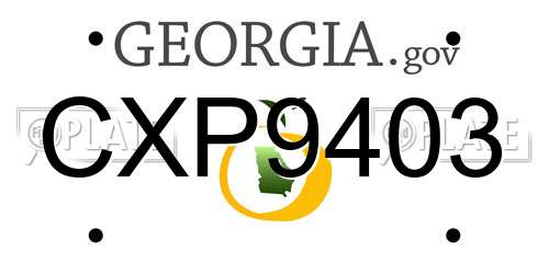 CXP9403 Georgia License Plate