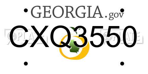 CXQ3550 Georgia License Plate