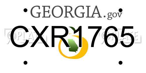CXR1765 Georgia License Plate