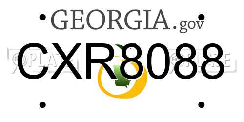 CXR8088 Georgia License Plate