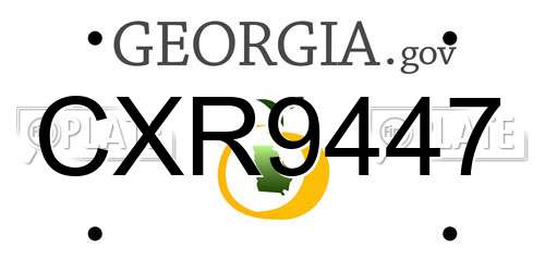 CXR9447 Georgia License Plate