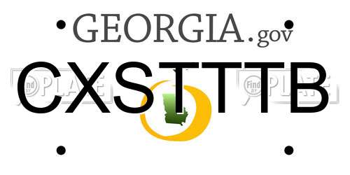 CXSTTTB Georgia License Plate