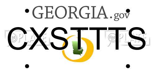CXSTTTS Georgia License Plate