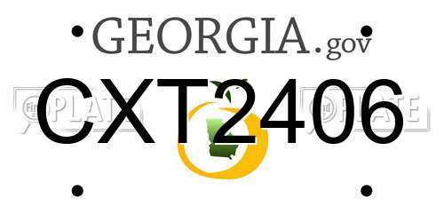 CXT2406 Georgia License Plate