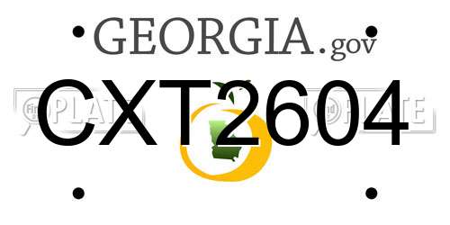 CXT2604 Georgia License Plate