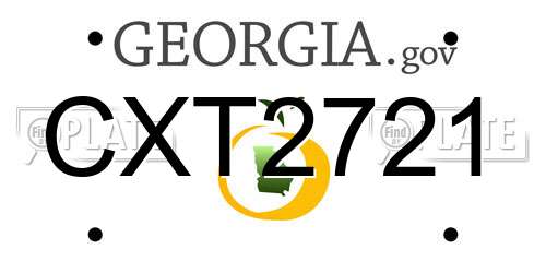 CXT2721 Georgia License Plate