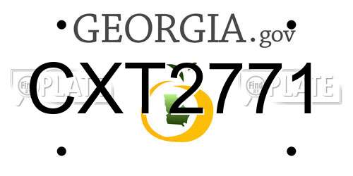 CXT2771 Georgia License Plate