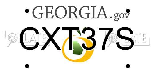 CXT37S Georgia License Plate