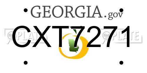 CXT7271 Georgia License Plate