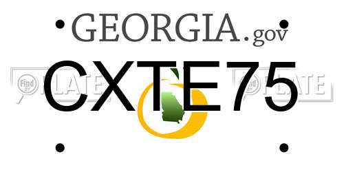 CXTE75 Georgia License Plate