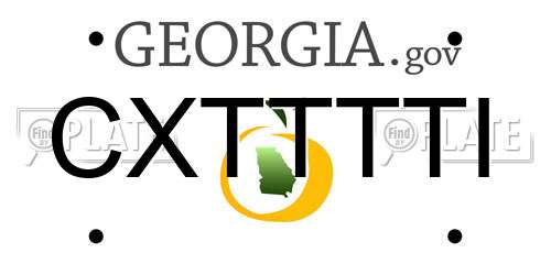 CXTTTTI Georgia License Plate
