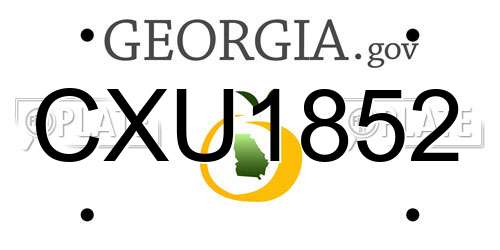 CXU1852 Georgia License Plate