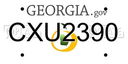 CXU2390 Georgia License Plate