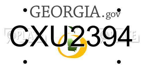 CXU2394 Georgia License Plate