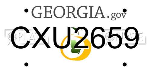 CXU2659 Georgia License Plate
