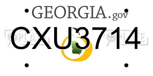 CXU3714 Georgia License Plate
