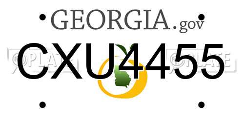 CXU4455 Georgia License Plate