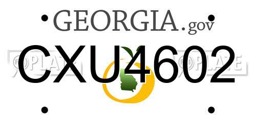 CXU4602 Georgia License Plate