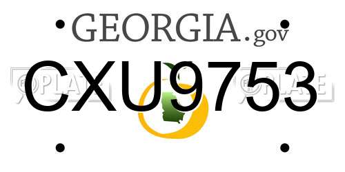 CXU9753 Georgia License Plate