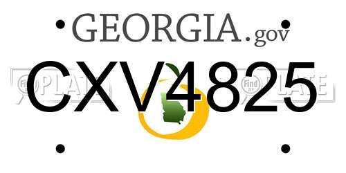 CXV4825 Georgia License Plate