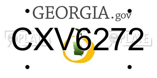 CXV6272 Georgia License Plate