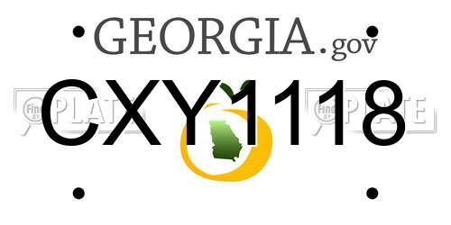 CXY1118 Georgia License Plate