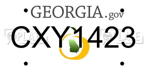 CXY1423 Georgia License Plate