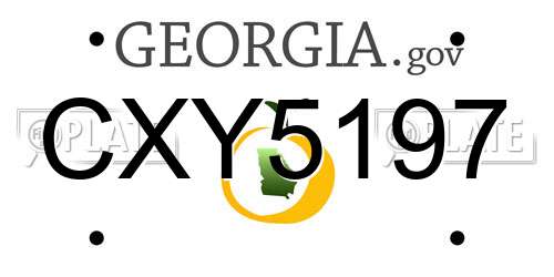 CXY5197 Georgia License Plate