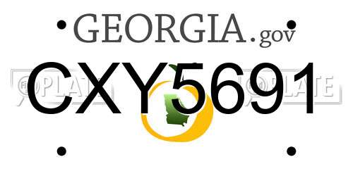 CXY5691 Georgia License Plate
