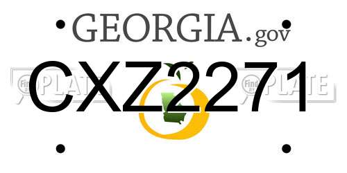 CXZ2271 Georgia License Plate
