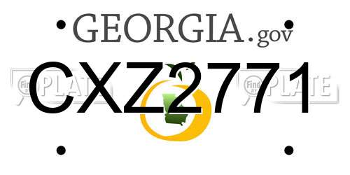 CXZ2771 Georgia License Plate