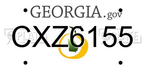 CXZ6155 Georgia License Plate