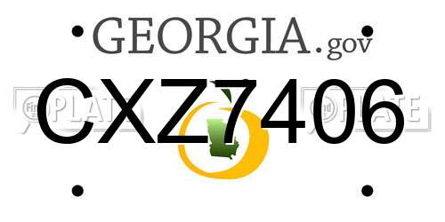 CXZ7406 Georgia License Plate