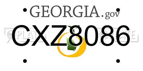 CXZ8086 Georgia License Plate