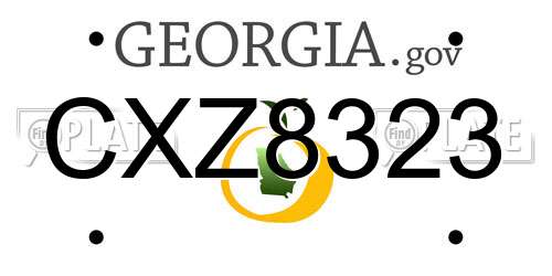 CXZ8323 Georgia License Plate