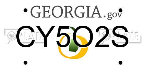 CY5O2S Georgia License Plate