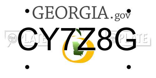 CY7Z8G Georgia License Plate