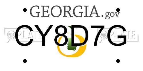 CY8D7G Georgia License Plate