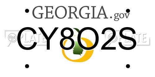 CY8O2S Georgia License Plate