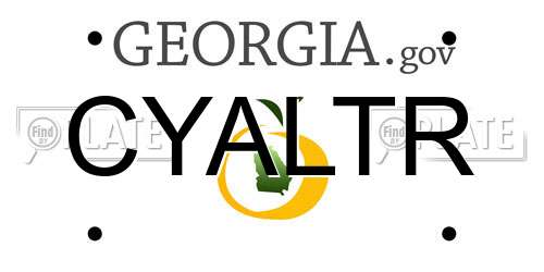 CYALTR Georgia License Plate
