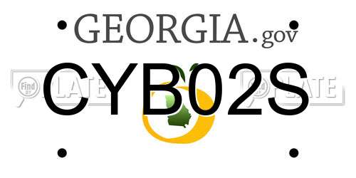CYB02S Georgia License Plate