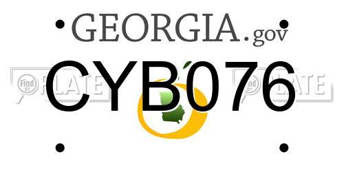 CYB076 Georgia License Plate