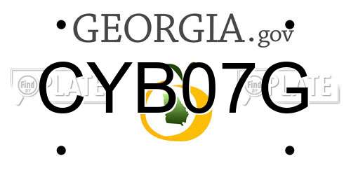 CYB07G Georgia License Plate