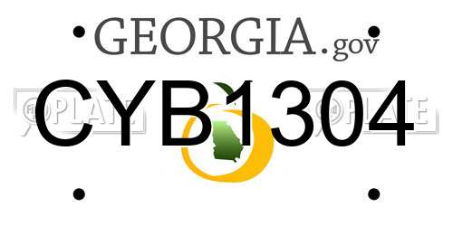 CYB1304 Georgia License Plate