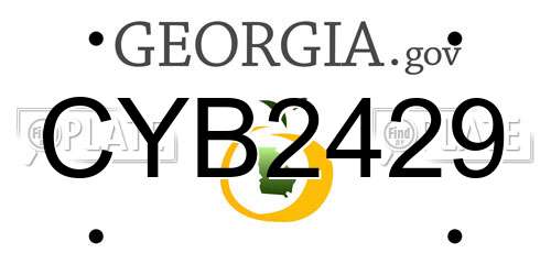 CYB2429 Georgia License Plate