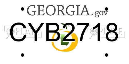 CYB2718 Georgia License Plate